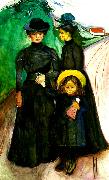 Edvard Munch familjen oil painting